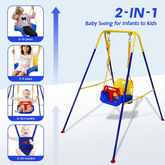 3-in-1 Toddler Swing Set and Baby Jumper with Foldable Metal Frame – Indoor & Outdoor Play